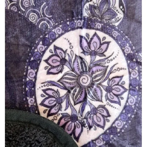 New Purple Sea Turtle Plush Fleece Throw Gift Blanket Sherpa Turtles SOFT Ocean - Picture 4 of 5